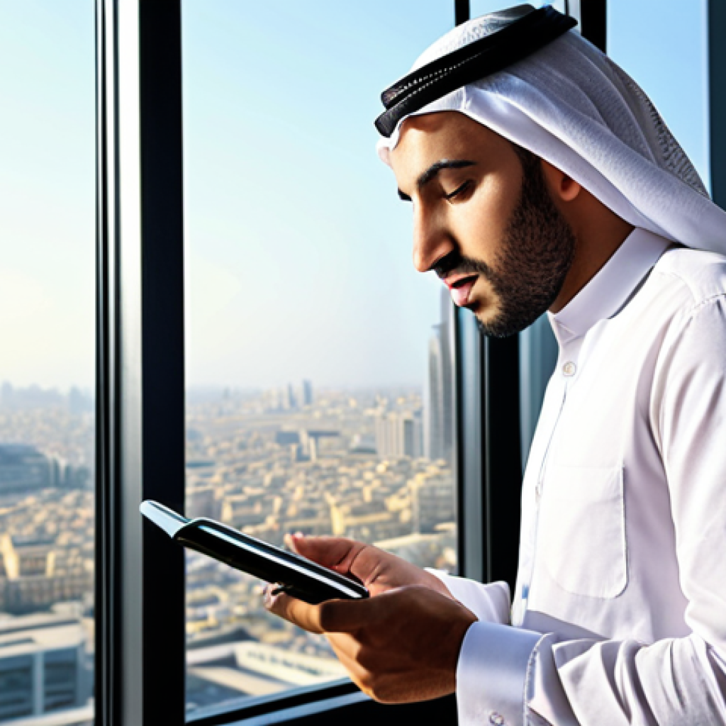 **

A young Arab professional confidently reviewing investment charts on a tablet in a modern, sunlit office. The charts display upward trends for small and medium-sized enterprise (SME) stock funds, visually representing financial growth and success. The background subtly features a cityscape suggesting thriving business opportunities.

**