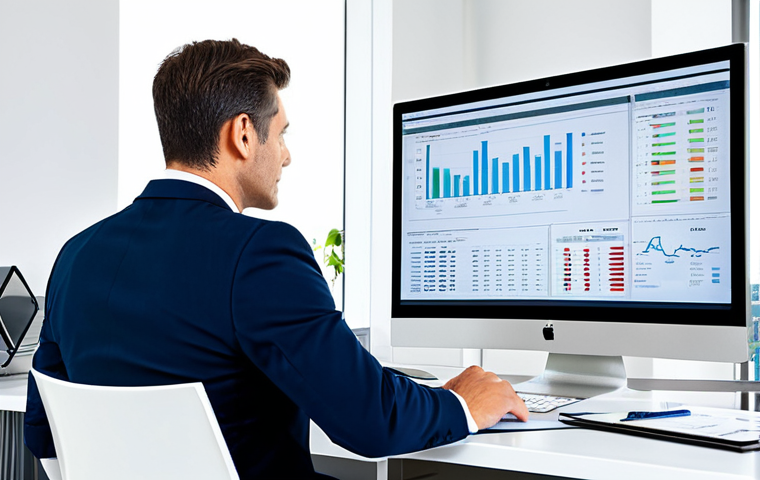 **

"A professional financial advisor in a modest business suit, sitting at a clean desk in a bright, modern office, reviewing financial charts on a computer screen, fully clothed, appropriate attire, safe for work, perfect anatomy, natural proportions, professional photography, high quality, family-friendly."

**