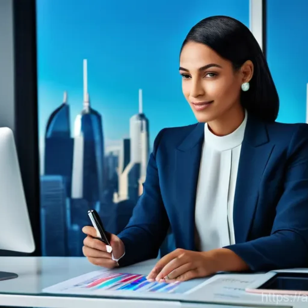 펀드투자상담사 자격증과 관련된 미래 전망 - **Prompt:** A diverse, professional female financial advisor, in her early 30s with a warm and confi...