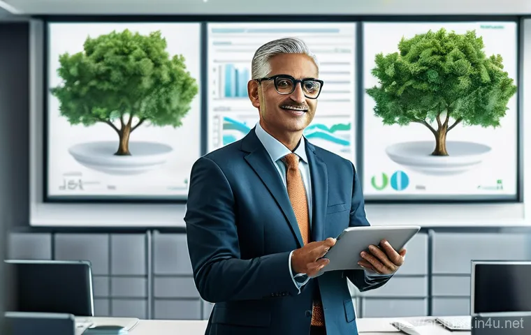 펀드투자상담사 자격증과 관련된 미래 전망 - **Prompt:** A compassionate male financial advisor, in his 40s (e.g., featuring an Arab appearance) ...