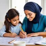 펀드투자상담사와 재무설계사 차이점 - **Prompt 1: The Holistic Financial Future**
    A warm, inviting scene inside a contemporary Arab ho...